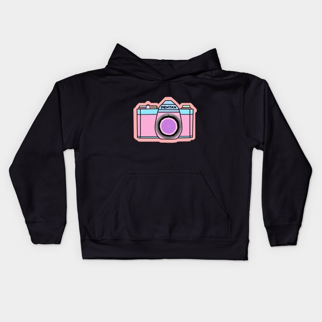 Film Camera pastel Kids Hoodie by LosAisFen